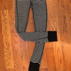 J. Crew waffle knit striped leggings